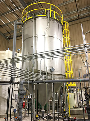 Wastewater treatment system at a chemical plant to remove mercury