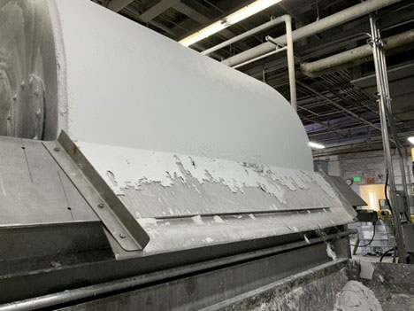 rotary drum vacuum filter at paper mill