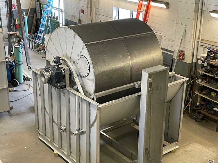 rotary drum vacuum filter at paper mill